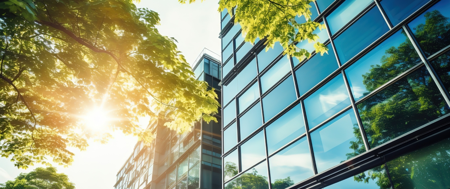 Sustainable green building.