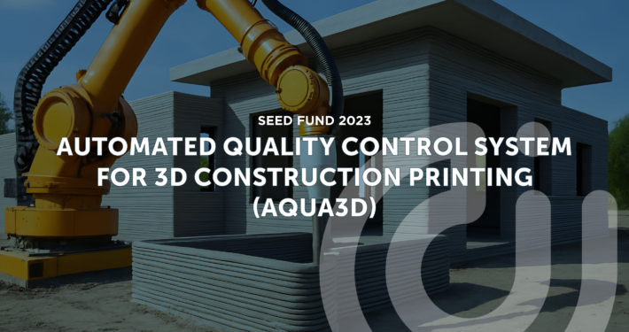 Seed Fund 2023: AQUA3D project This study investigates whether an integrated, sensor-based, automated quality control system—combining non-contact depth measurement, thermal and moisture sensing, environmental monitoring, real-time edge processing, and cloud-based visualization—can replace manual data logging in 3D concrete printing, thereby improving reliability, reducing waste, and enabling proactive process optimisation.